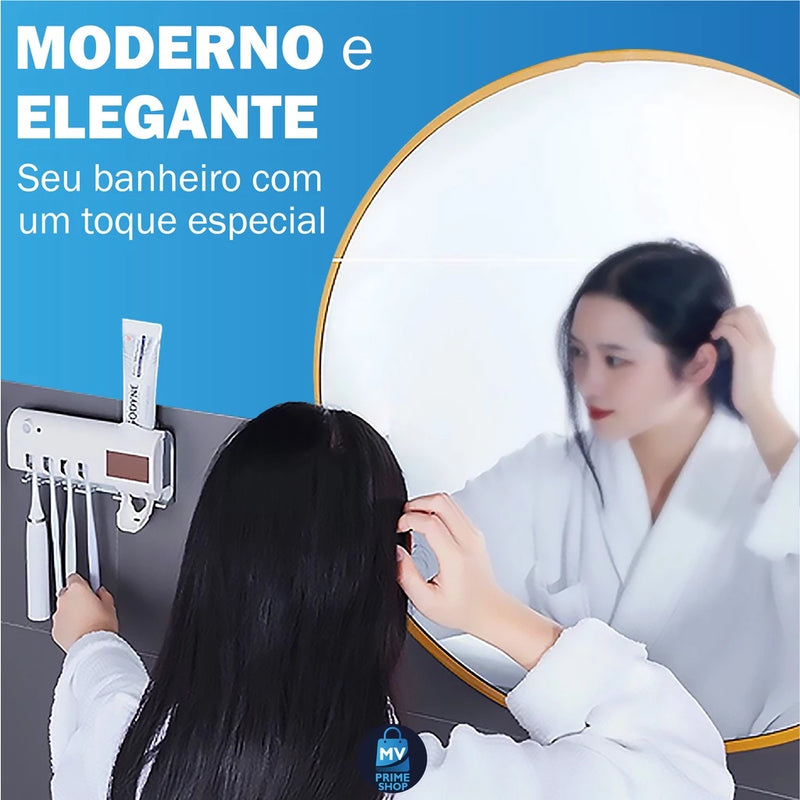 Suporte Escova de Dentes Esterilizador Com Luz UV Antibacteriano