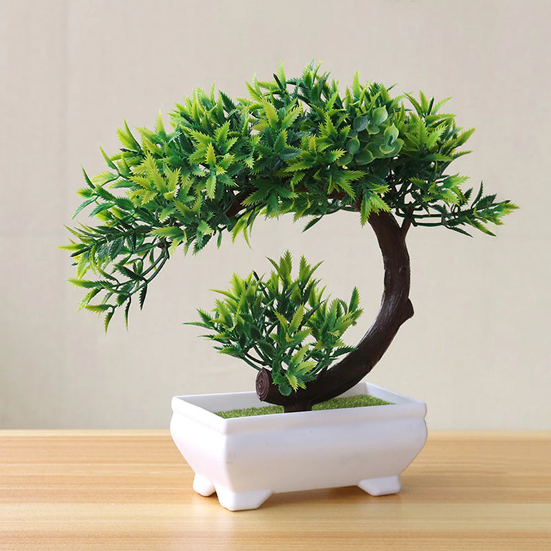 Vaso com Planta Artificial de Bonsai