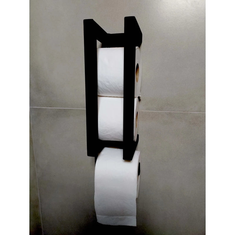 Suporte e Porta Rolo Papel Higiênico de Ferro Modelo Industrial, Banheiro