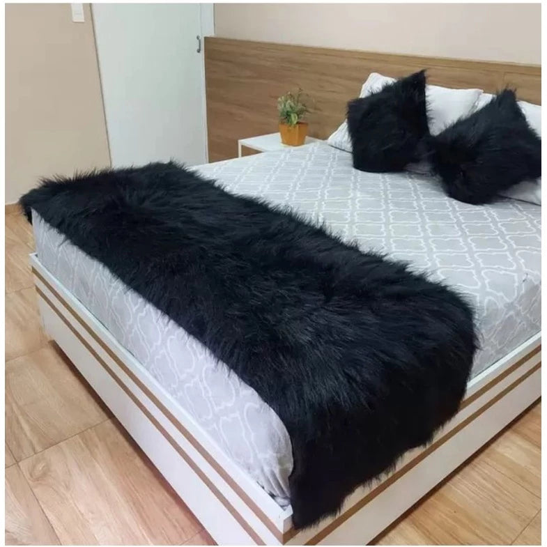 Manta Peseira de Pelúcia Luxo em Pelo Alto para Cama Queen - Elegância e Conforto