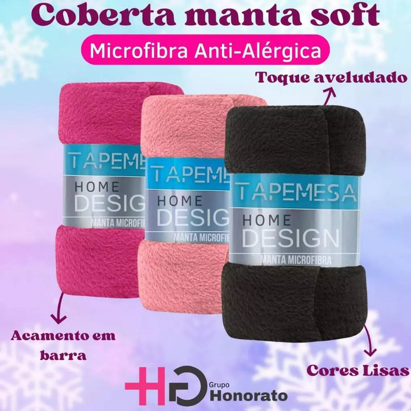 Cobertor Manta 2,00X1,80 Casal Microfibra Fofinha Antialérgico