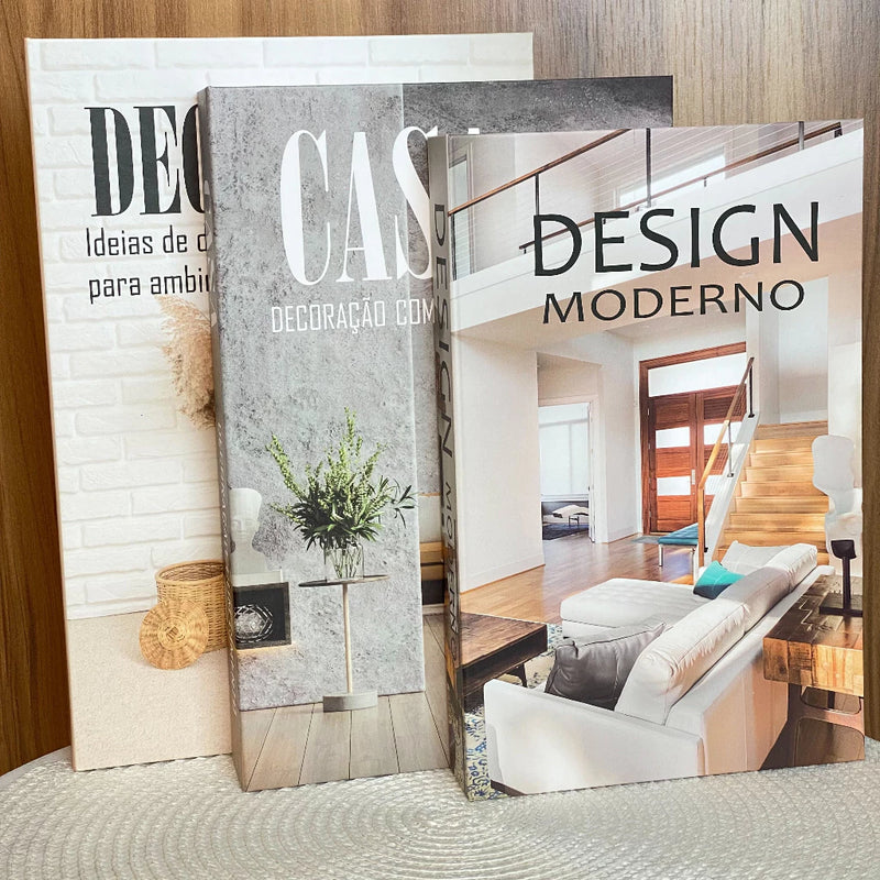 Kit 3 Caixas Decorativas em Formato de Livro: Estilo Vintage para Organização e Decoração