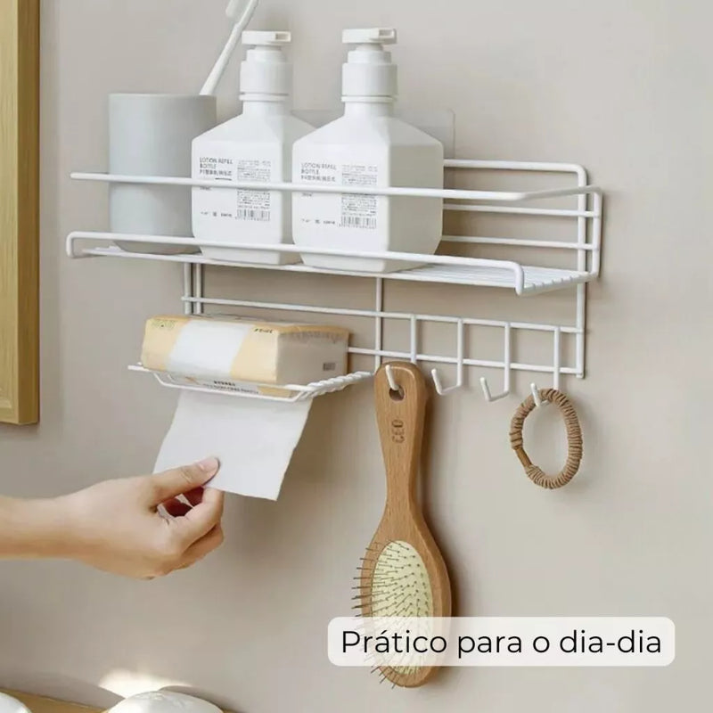 Suporte Organizador Adesivo para Banheiro e Cozinha