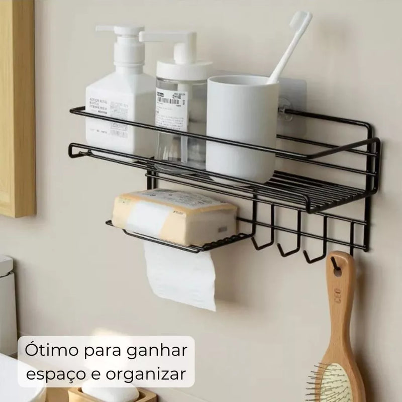 Suporte Organizador Adesivo para Banheiro e Cozinha