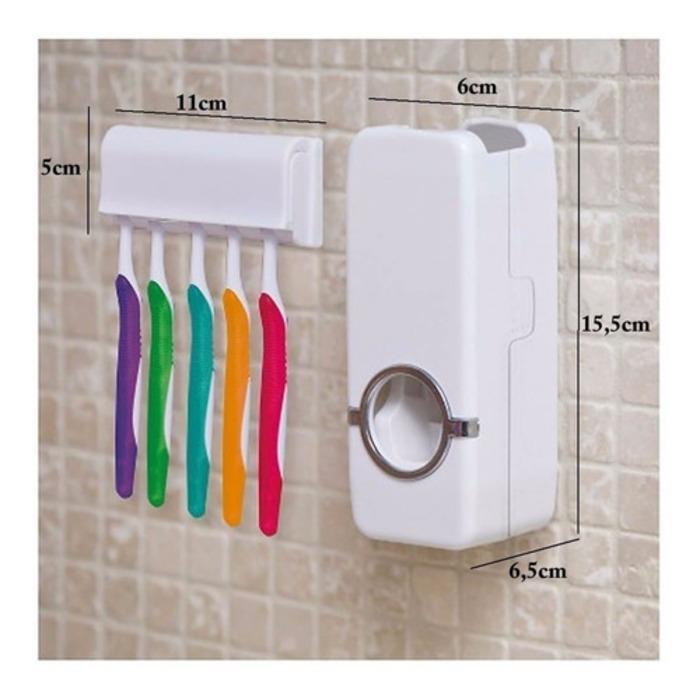 Dispenser para Pasta de Dente com Suporte para Escovas