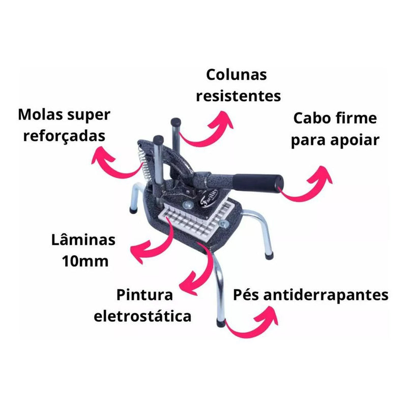 Cortador de Legumes Industrial Corpo Alumínio e Lâmina Inox