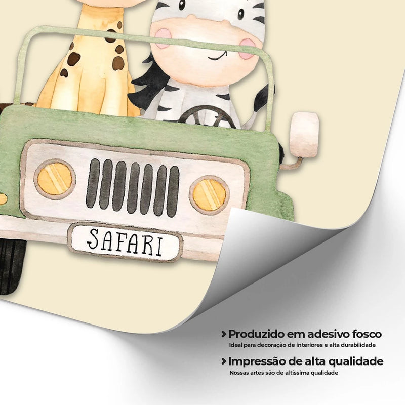 Quadros Decorativos: Safari Infantil - 4 peças