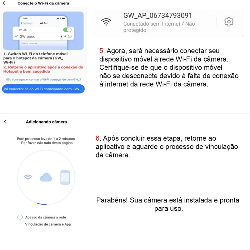 Câmera Segurança Wifi Smart IP Yoosee A8 Áudio Infravermelho